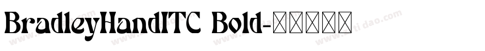 BradleyHandITC Bold字体转换